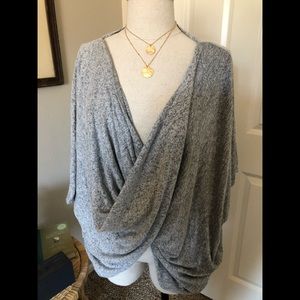 Knit cross front yummy pullover